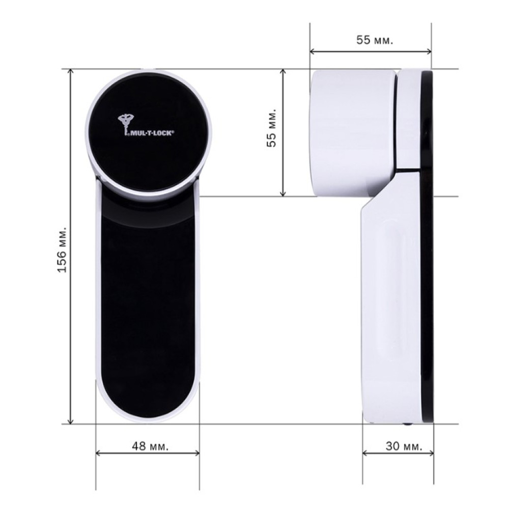 Smart замок MUL-T-LOCK ENTR Black (доступ за кодом)