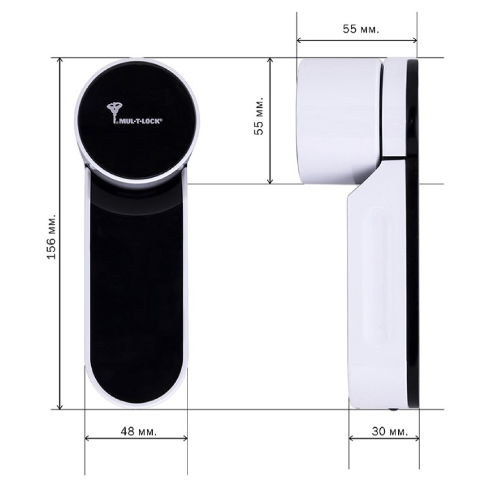 Smart замок MUL-T-LOCK ENTR White (доступ по коду)
