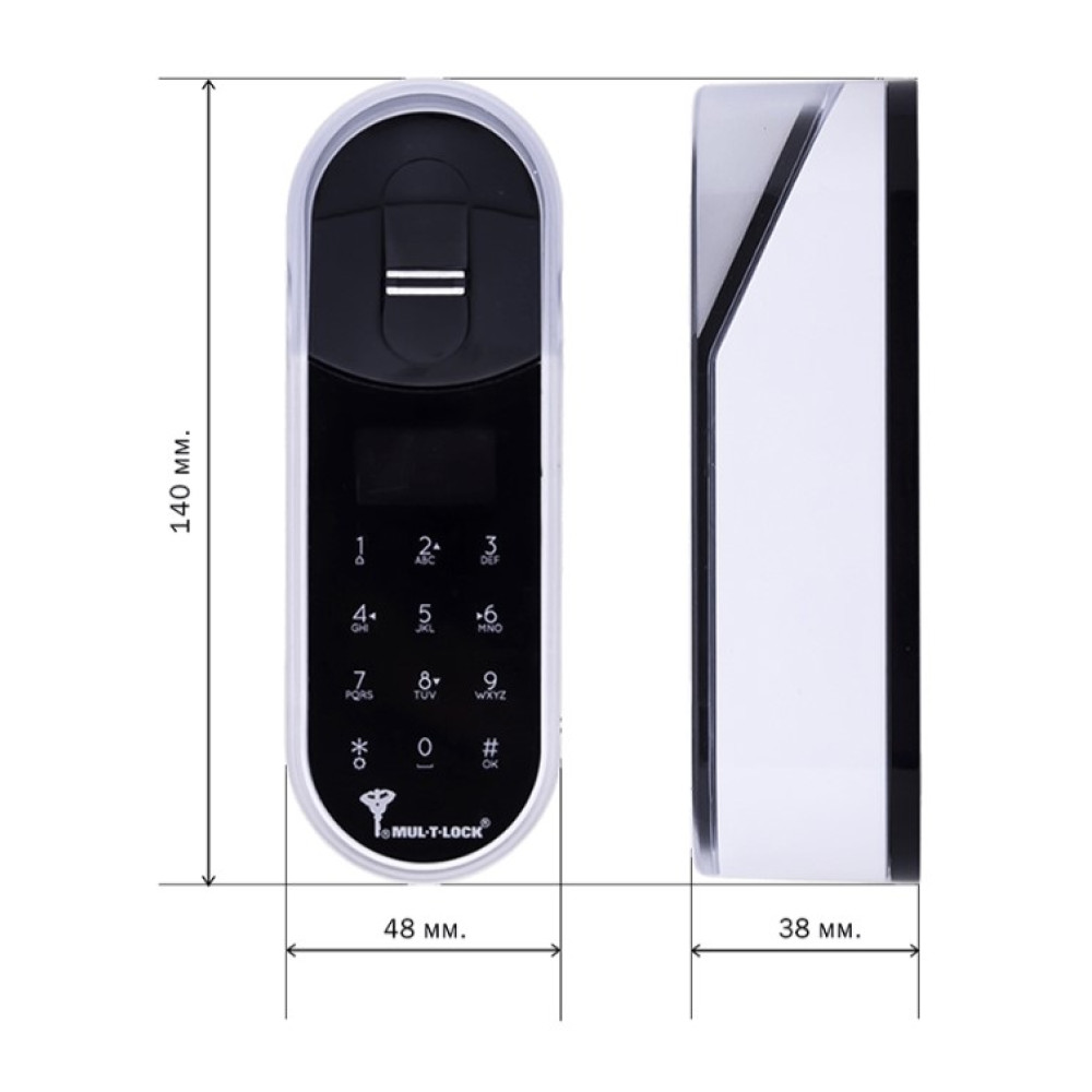 Сканер відбитка пальців + клавіатура MUL-T-LOCK Fingerprint для замка ENTR