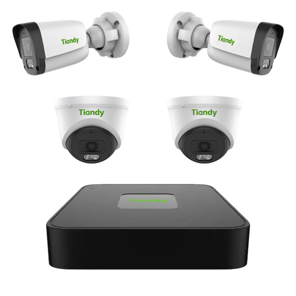 Комплект IP-відеоспостереження Tiandy на 4 камери