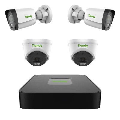 Комплект IP-відеоспостереження Tiandy на 4 камери