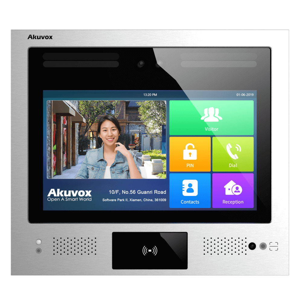 2 МП IP-багатоабонентська панель виклику Akuvox X916S на Android, з розпізнаванням обличчя