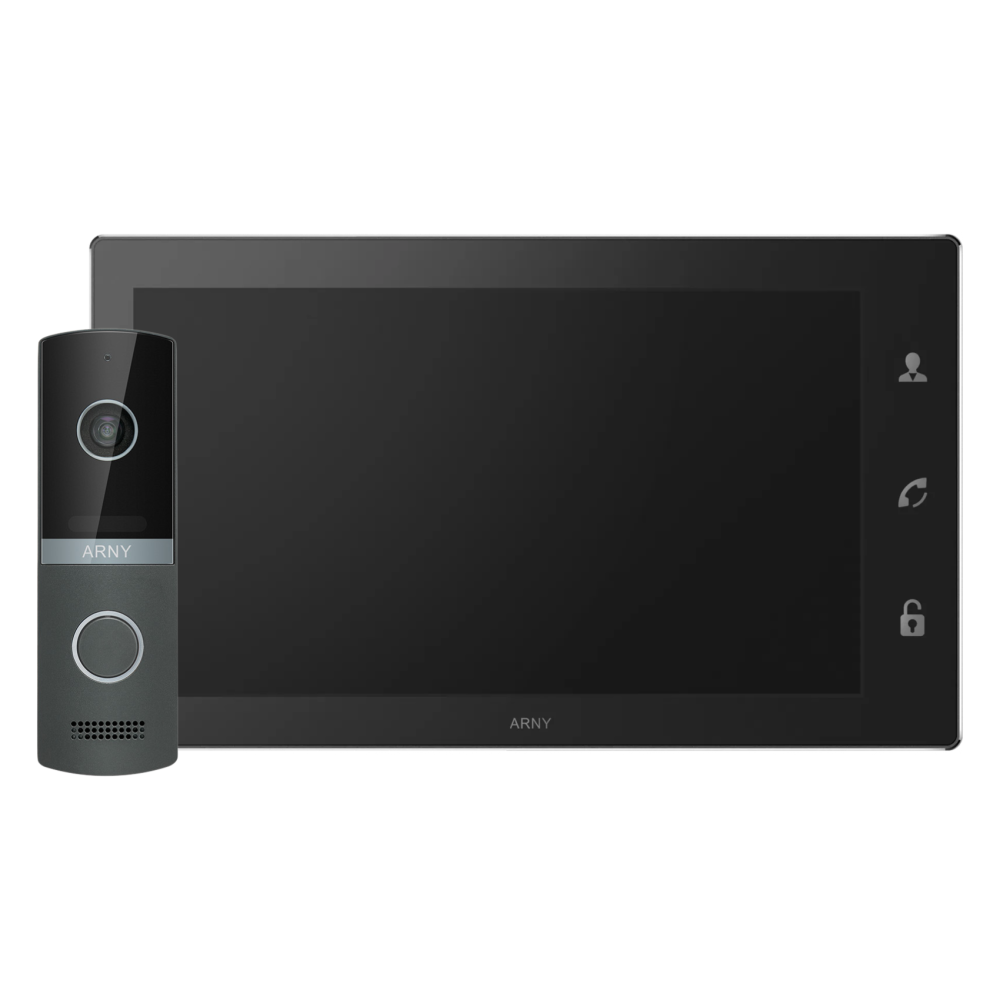 Комплект домофонний ARNY AVD-1421 (AVD-1040 2 Мп PiP + AVP-NG230 1 Мп) Black + Graphite