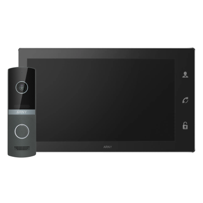 Комплект домофонний ARNY AVD-1421 (AVD-1040 2 Мп PiP + AVP-NG230 1 Мп) Black + Graphite