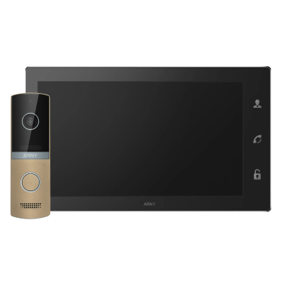 Комплект домофонный ARNY AVD-1421 (AVD-1040 2 Мп PiP + AVP-NG230 1 Мп) Black + Champagne