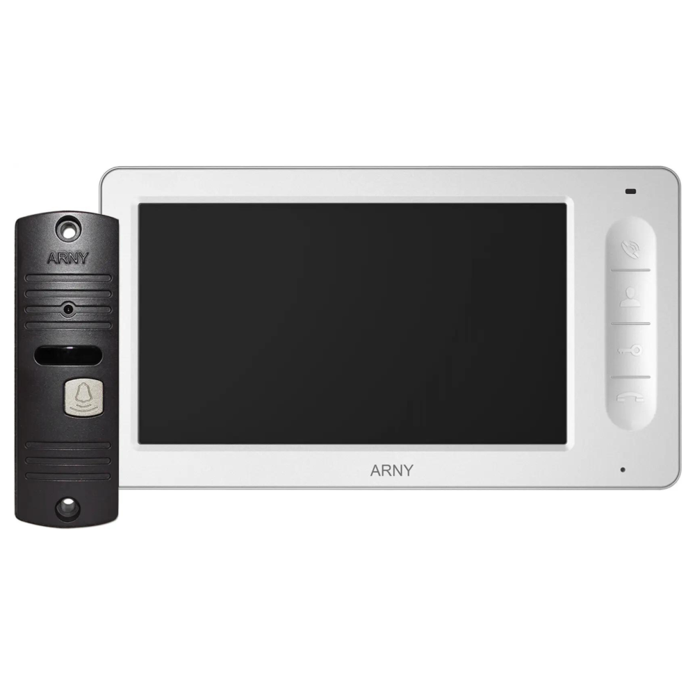 Комплект відеодомофона ARNY AVD-7006 (AVD-706 + AVP-05) White + Brown