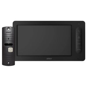 Комплект відеодомофона ARNY AVD-7006 (AVD-706 + AVP-05) Black + Brown