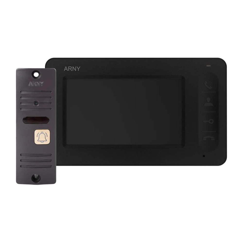 Комплект видеодомофона ARNY AVD-4005 (AVD-405 + AVP-05 (v.2)) Black + Brown
