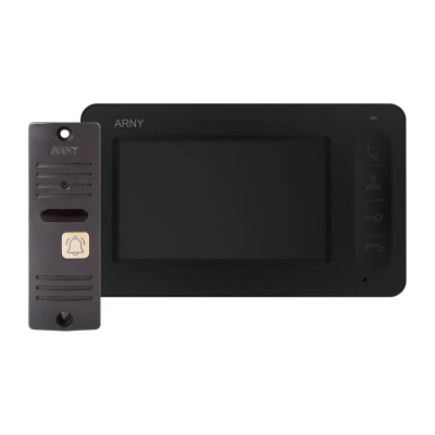 Комплект видеодомофона ARNY AVD-4005 (AVD-405 + AVP-05 (v.2)) Black + Brown