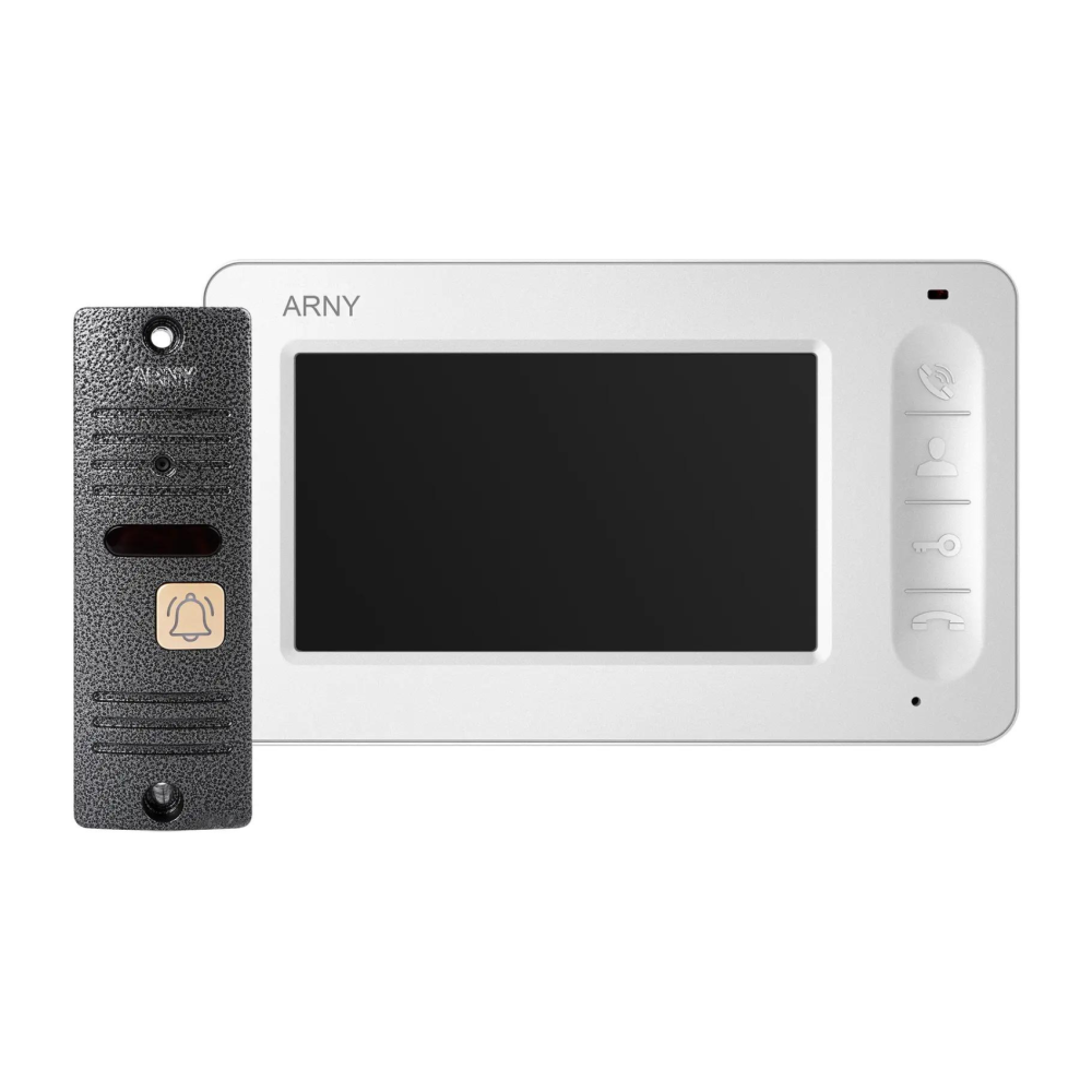 Комплект відеодомофона ARNY AVD-4005 (AVD-405 + AVP-05 (v.2)) White + Gray