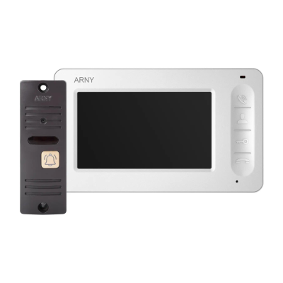 Комплект видеодомофона ARNY AVD-4005 (AVD-405 + AVP-05 (v.2)), White + Brown