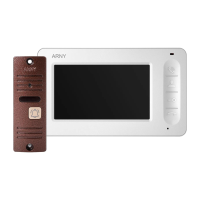 Комплект відеодомофона ARNY AVD-4005 (AVD-405 + AVP-05 (v.2)) White + Copper