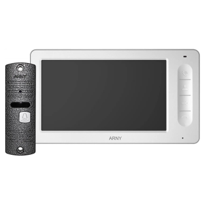 Комплект відеодомофона ARNY AVD-7006 (AVD-706 + AVP-05) White + Gray