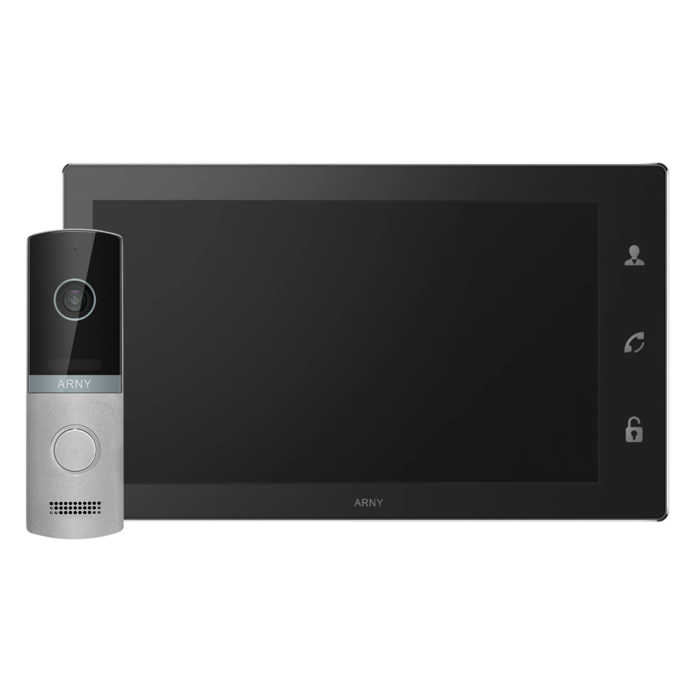 Комплект домофонный ARNY AVD-1421 (AVD-1040 2 Мп PiP + AVP-NG230 1 Мп) Black + Silver