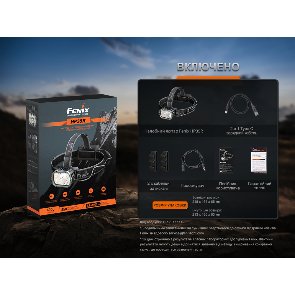 Фонарь налобный Fenix ​​HP35R