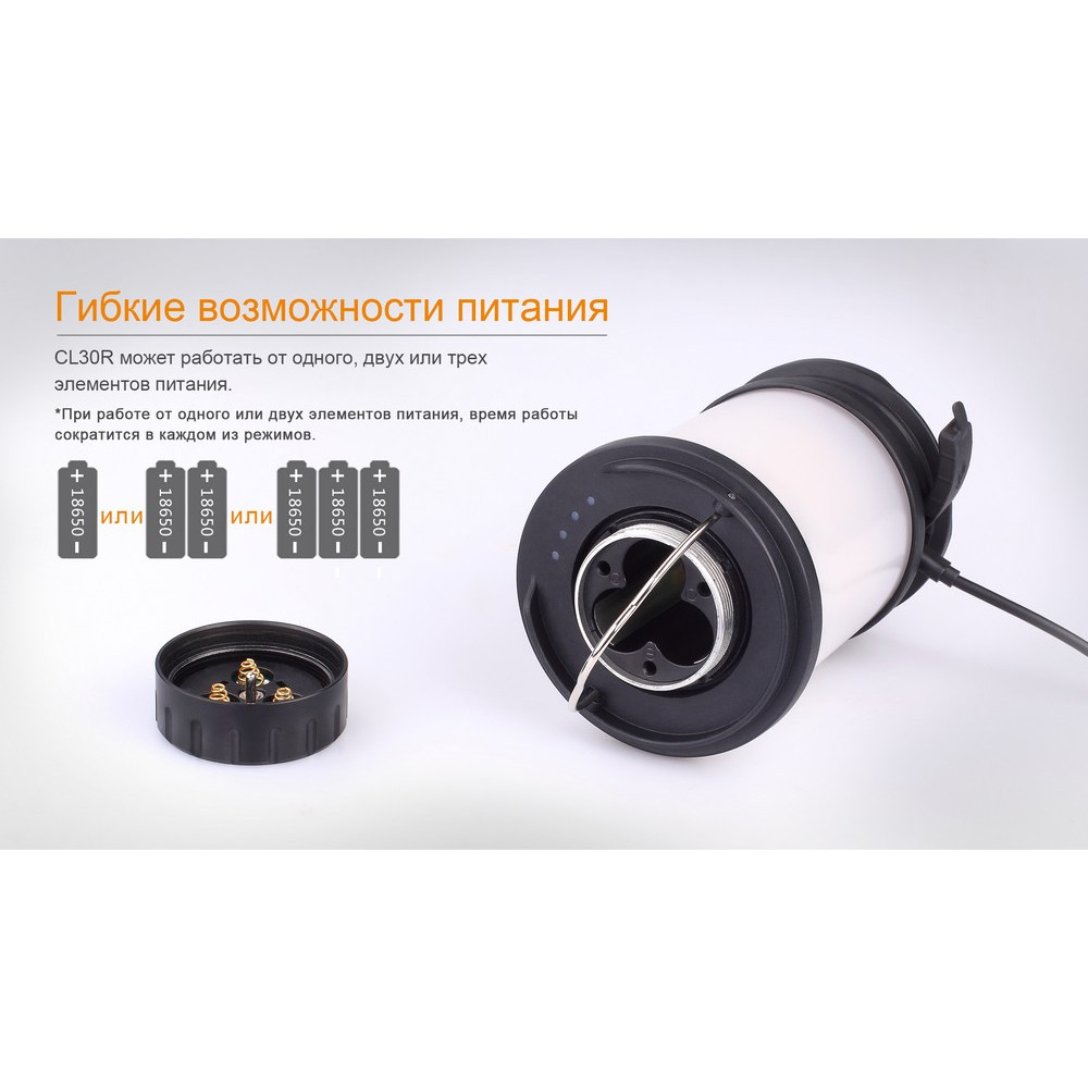 Фонарь кемпинговый Fenix ​​CL30R черный
