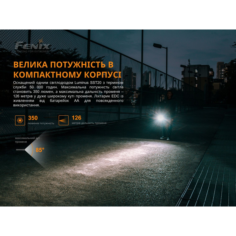 Ліхтар Fenix E20 V2. 0