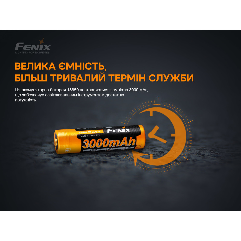Аккумулятор 18650 Fenix (3000 mAh)