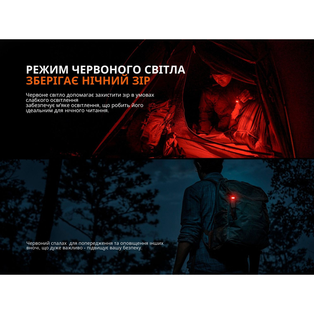 Ліхтар ручний Fenix SW05R-RED LED чорний