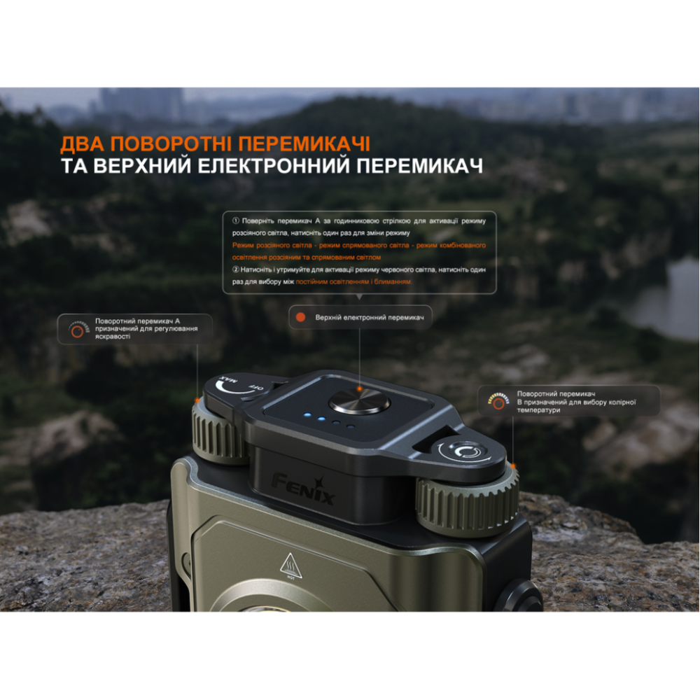 Ліхтар прожектор Fenix CL27R темно-блакитний