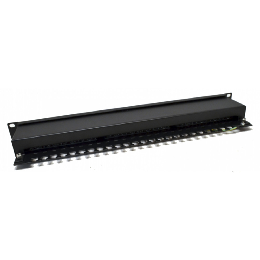 Патч-панель CMS 19" 24xRJ-45 FTP, кат. 5e с организатором кабеля, Kingda