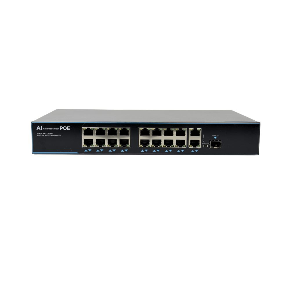19-портовий комутатор ATIS PoE-1018-16P-1S/250 AI некерований