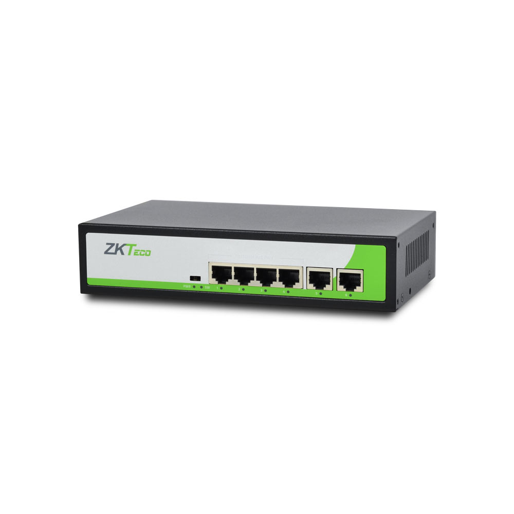 4-портовий PoE комутатор ZKTeco ZK-PoE42N-55W