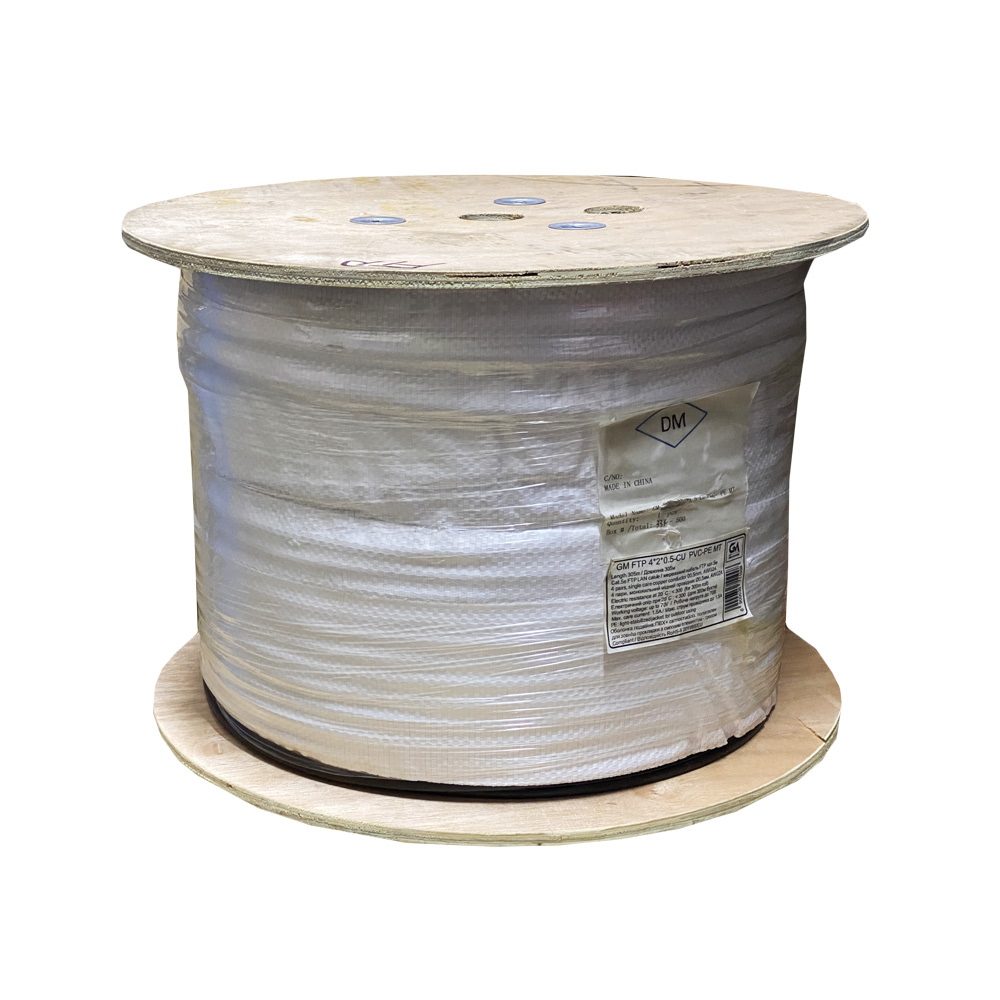 Кабель витая пара GoldMine GM FTP 4*2*0.5-CU PVC-PE MT кат.5 (FTP медь наружный с несущим тросом) 305м