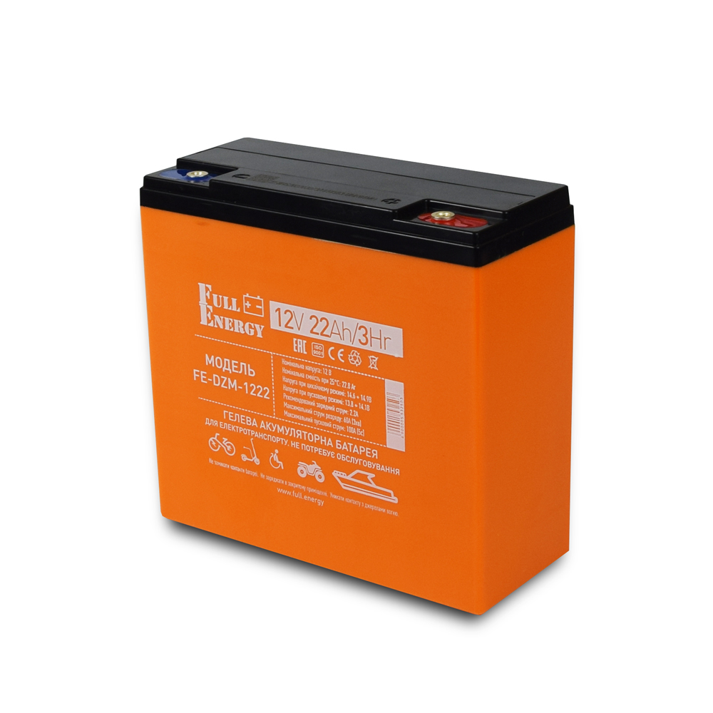 Акумулятор тяговий гелевий Full Energy FE-DZM-1222 12 В 22 Ач для електротранспорту