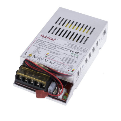 Безперебійний блок живлення Faraday Electronics БП UPS 85W Smart ASCH ALU (LFP) під акумулятор 12-18А·г в алюмінієвому корпусі
