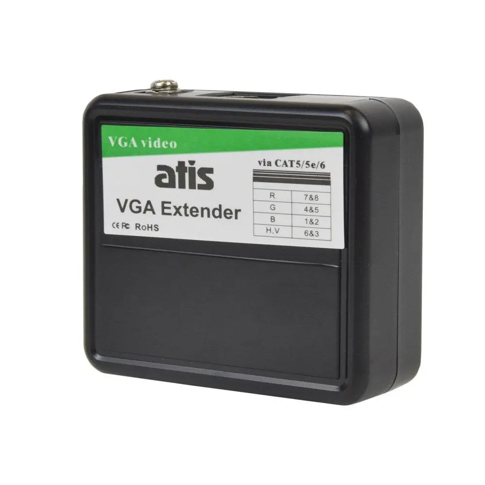Приймач-передавач відеосигналу Atis VGA Extender по витій парі