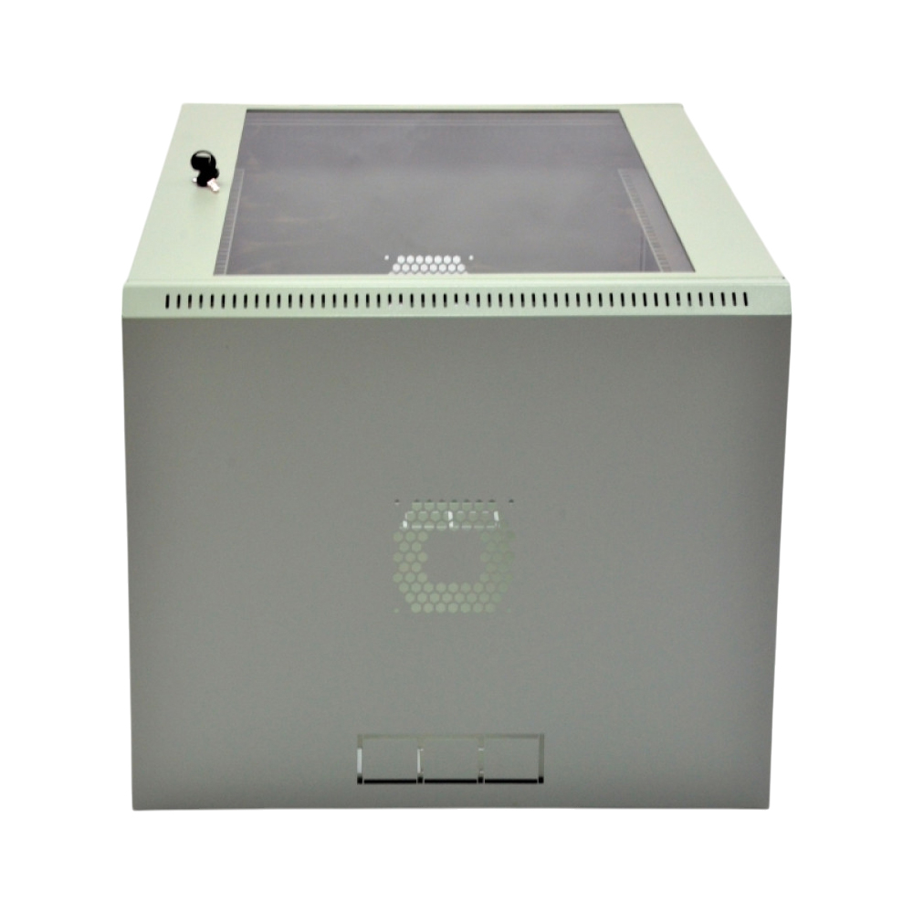 Шафа серверна SteelNet 15U 600 x 500 для мережевого обладнання (скло, сірий)