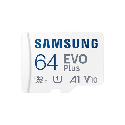Карта памяти Samsung Evo MicroSDXC 64GB UHS-I U1 V10 A1 + адаптер SD (MB-MC64SA/EU)