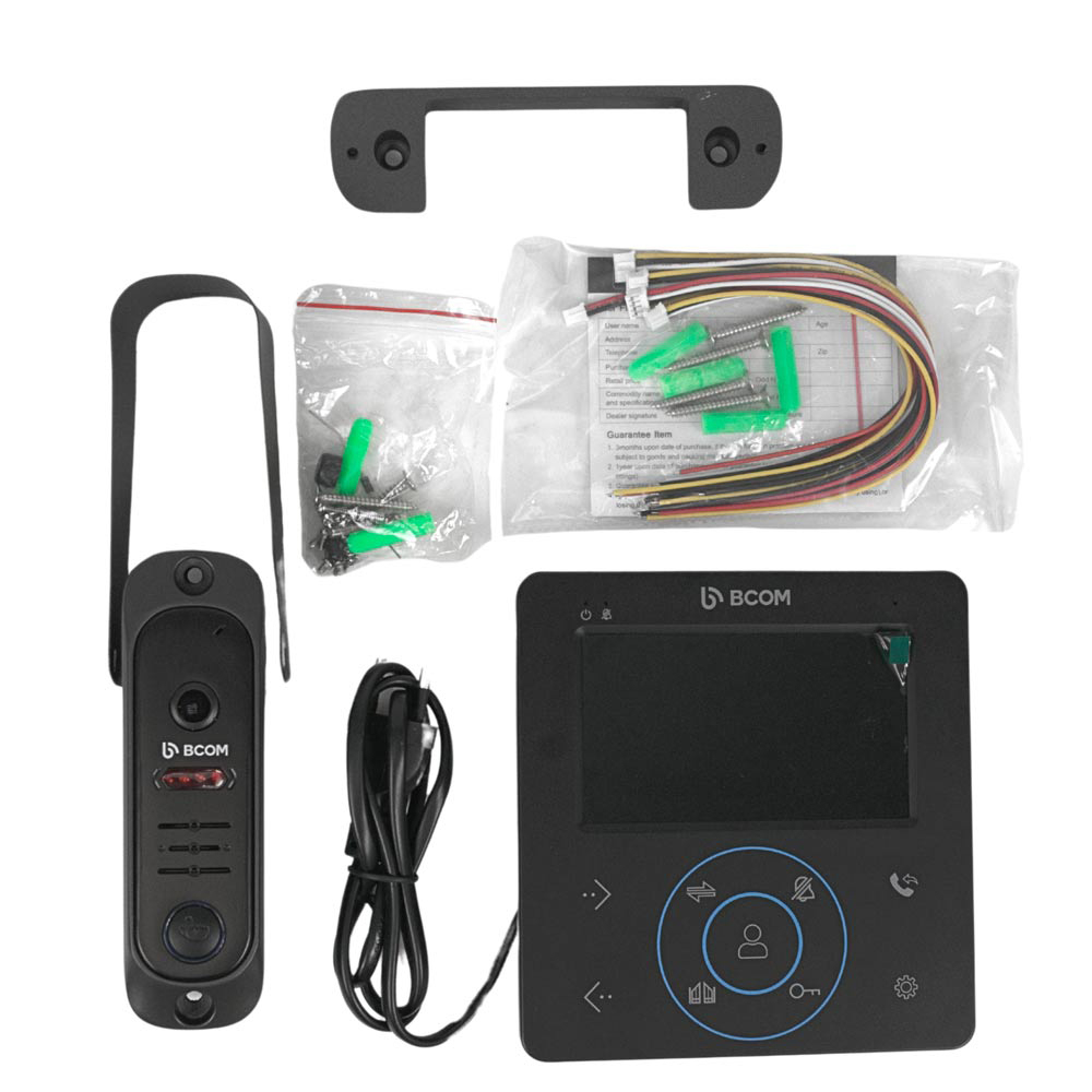 Комплект відеодомофона BCOM BD-480 Black Kit + Atis Lock