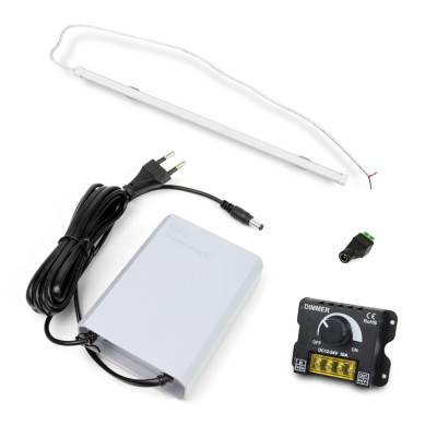 Комплект для управления LED подсветкой Faraday с Регулятором яркости + LED светильником + Бесперебойным блоком питания + Разъемом power (female)