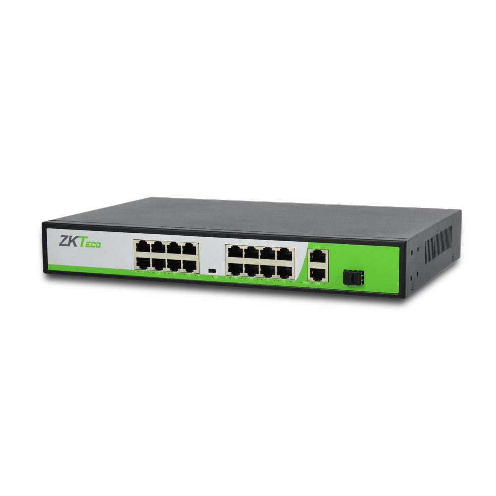 16-портовий PoE комутатор ZKTeco ZK-PoE1621N-200W