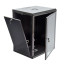 Шкаф серверный SteelNet 18U 600 x 600 для сетевого оборудования (стекло, черный)