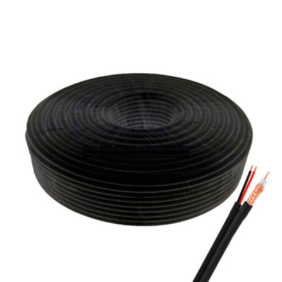 Коаксиальный кабель Atis RG590-CU PE+2x0.5 100м