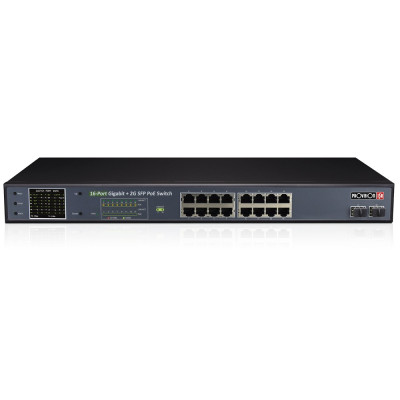 16-портовый PoE-коммутатор Provision-ISR PoES-16250GCL+2SFP неуправляемый