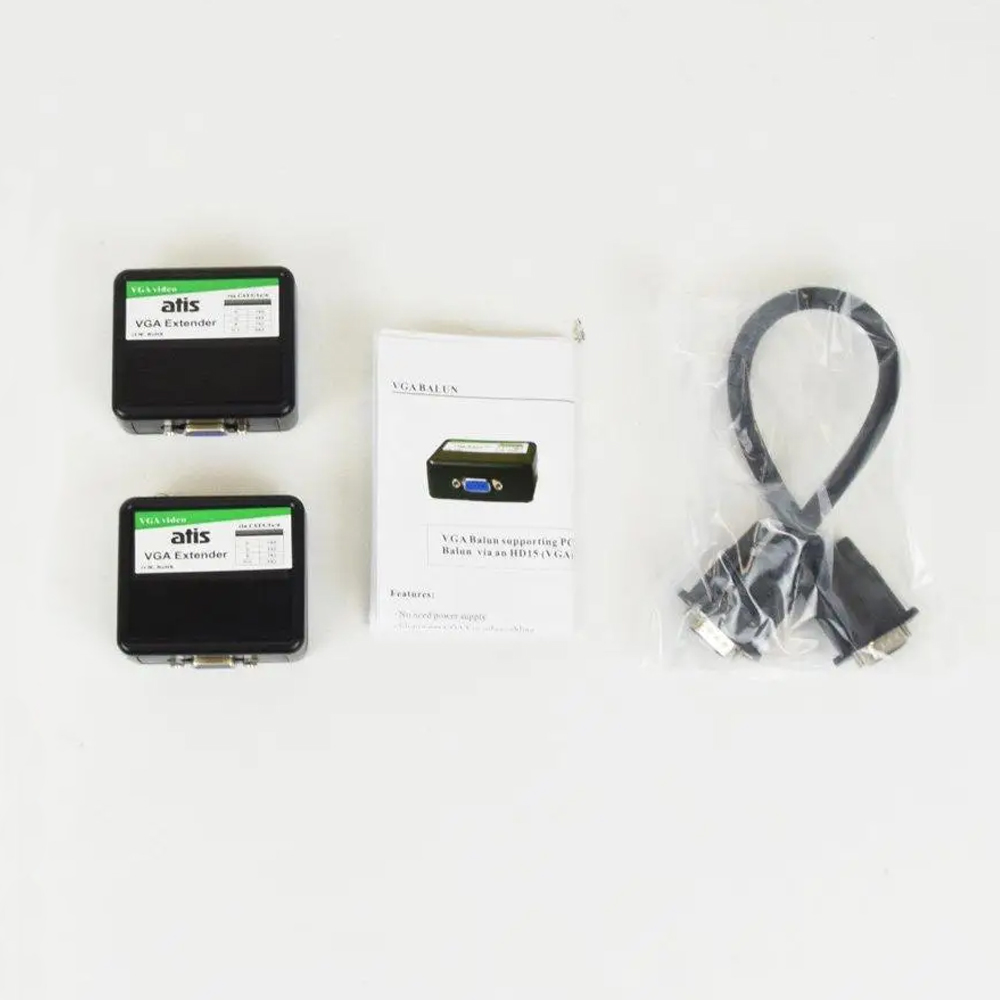 Приймач-передавач відеосигналу Atis VGA Extender по витій парі