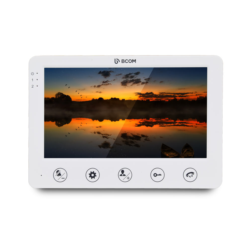 Комплект відеодомофона BCOM BD-710S Kit: відеодомофон 7" white та відеопанель Silver