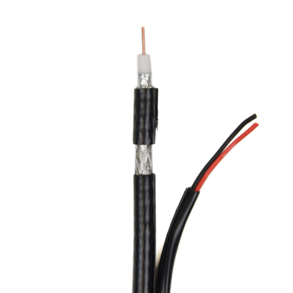 Коаксиальный кабель ATIS RG690-Cu+2*0.75 PE бухта 305 м черный