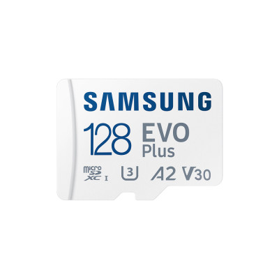 Карта пам'яті Samsung Evo Plus microSDXC 128 GB UHS-I U3 V30 A2 + SD адаптер (MB-MC128SA/EU)