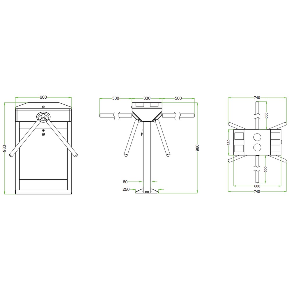 Турникет-трипод ZKTeco TS1200 Pro