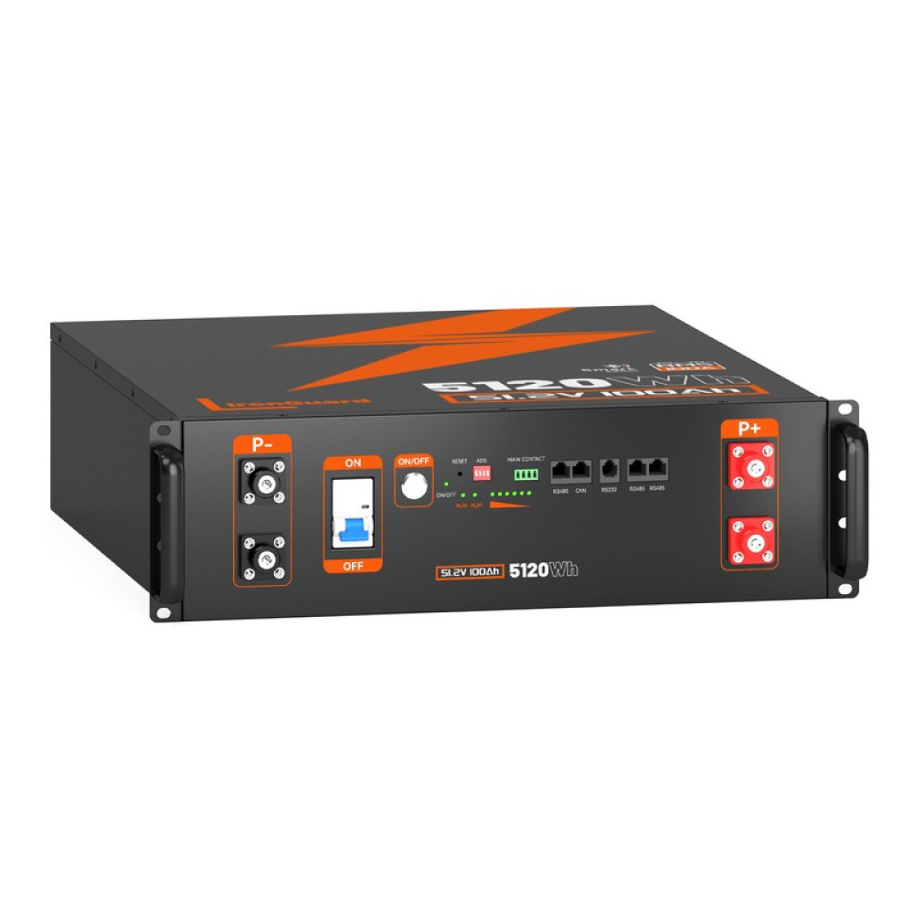 Акумулятор LiFePo4 ATIS HS48V100AH10 51.2В 100А·год (3U) 5.12кВт·год