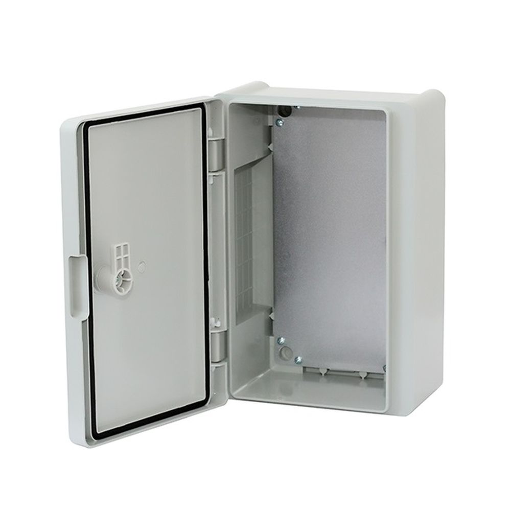 Щит ERKA 022 200x300x120 мм с монтажной панелью и опаловыми дверцами