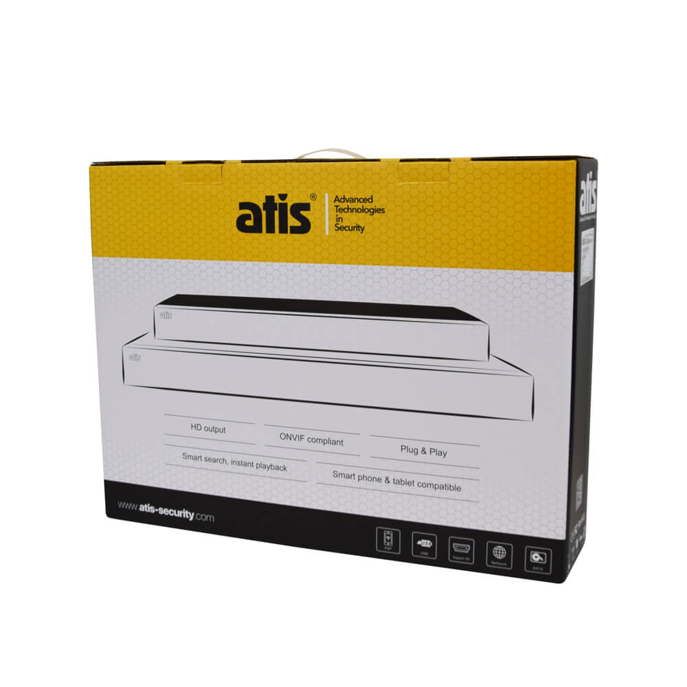 16-канальний NVR відеореєстратор ATIS NVR 7216 Ultra з AI функціями 