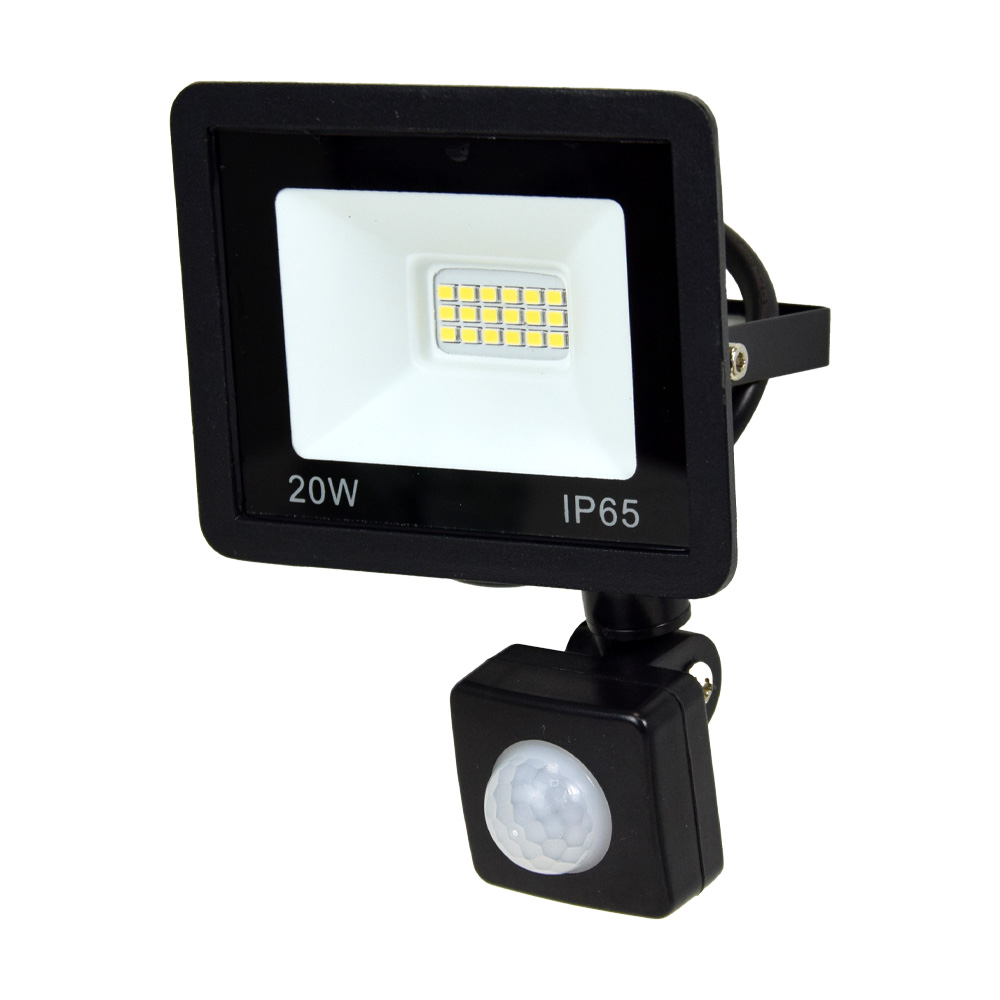 Светодиодный прожектор Lightwell LW-FL-B-20-S 20 Вт с датчиком движения
