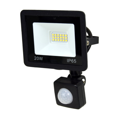 Светодиодный прожектор Lightwell LW-FL-B-20-S 20 Вт с датчиком движения