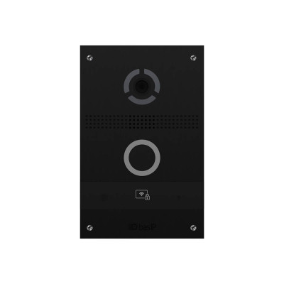Виклична IP-відеопанель Bas-IP AV-08FBL black з розпізнаванням облич і зчитувачем UKEY